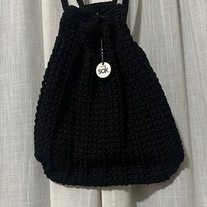 The Sak Black Knit Backpack